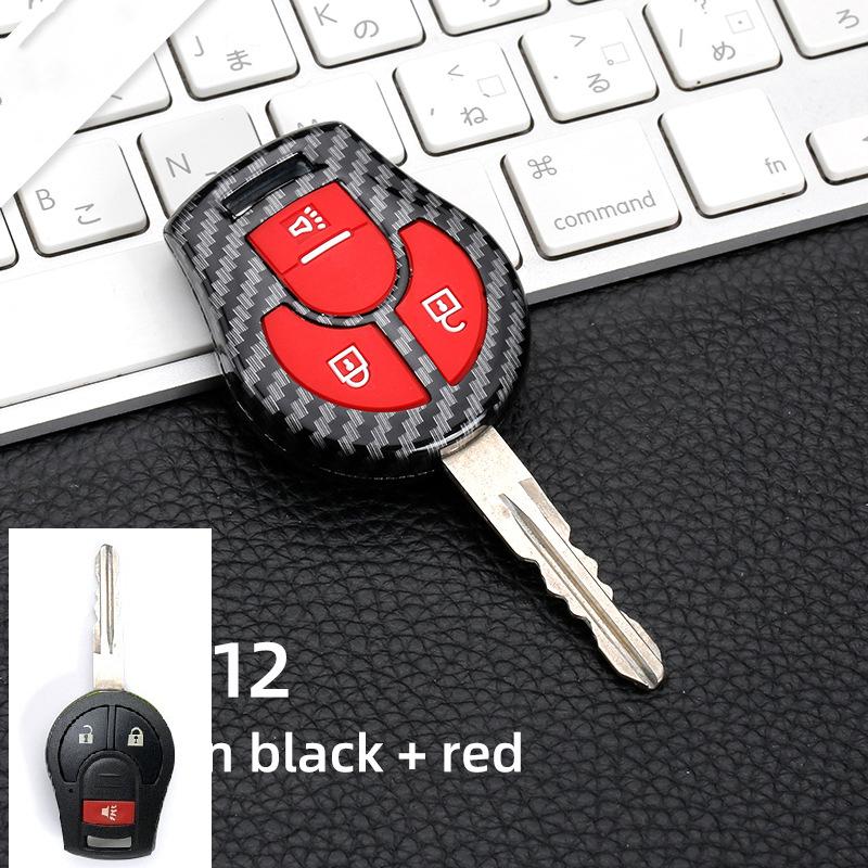 Kohlefaser ABS für Nissan Cube Micra Qashqai Juke 2/3/4 B Smart Klappbarer Fernschlüssel Etui Schale Styling Schlüsselanhänger