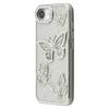 For iPhone 16e Case Rhinestones Decor 3D Butterfly TPU Phone Cover with Glitter Paper