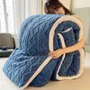 Thickened Warm Taffeta Winter Blanket for Bed Soft Artificial Lamb Wool Weighted Blanket for Sleeping King Size Double Comforter