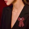 Fashionable Bowknot Enamel Lapel Pin with Dripping Oil Designs Contrast Accessory for Party Supplies Costumes