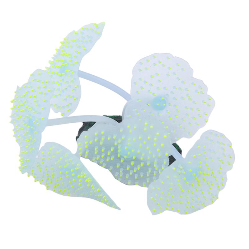 Decorazione Decorativa Simulazione Acquario Luminosa Silicone Mondo Sommerso Corallo Finto Fluorescente Scenario Acquario Anemone Marino Colorato