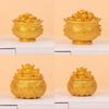 Style Resin Fortune Basin With Prosperity Coins For Office Or Home Decor Gift