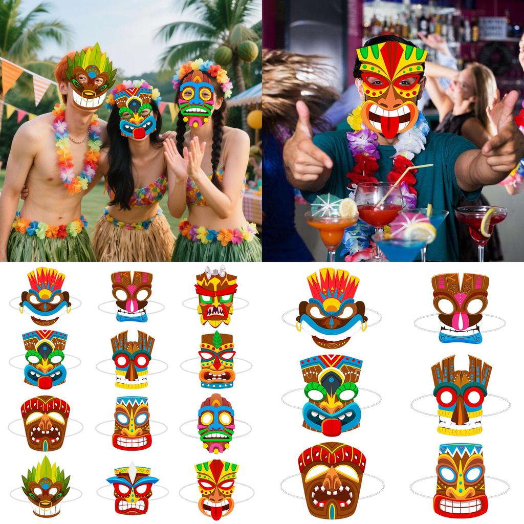 Summer Hawaii Costume Masks With Funny Design For Party Decorations And Role Play