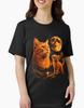 Orange Katze heult den Mond an 90er Retro Essential T-Shirt