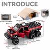 LLI6 1:28 Ford F150 Raptor RV With Tent Alloy Model Car Toy Diecasts Metal Casting Sound and Light Car Toys For Children Vehicle
