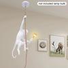Bymaocar White Vintage Resin Monkey Pendant Light, Vintage 8.2ft Long Hemp Rope Pendant Lamp Lighting Fixture E27 for Bar / Cafe
