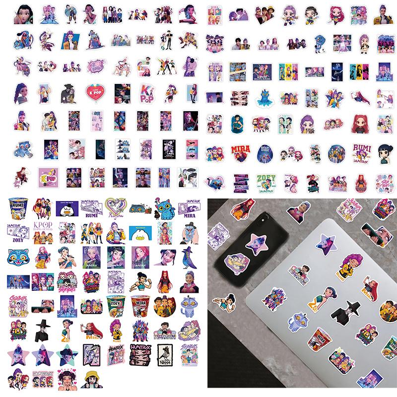 55-170PCS Kpop Demon Hunters Stickers for Boys Girls Fashion Anime Waterproof Stickers Toy for DIY Decoration Fans Birthday Gift