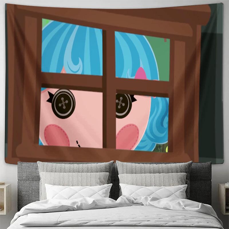 Creative Cartoon Wall Hanging Childlike Window Decorative Tapestry