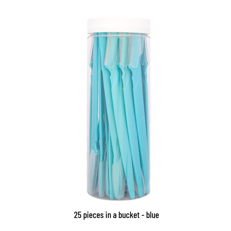 New Stainless Steel Eyebrow Razor: Straight Handle Trimmer for Precise Hair Removal.