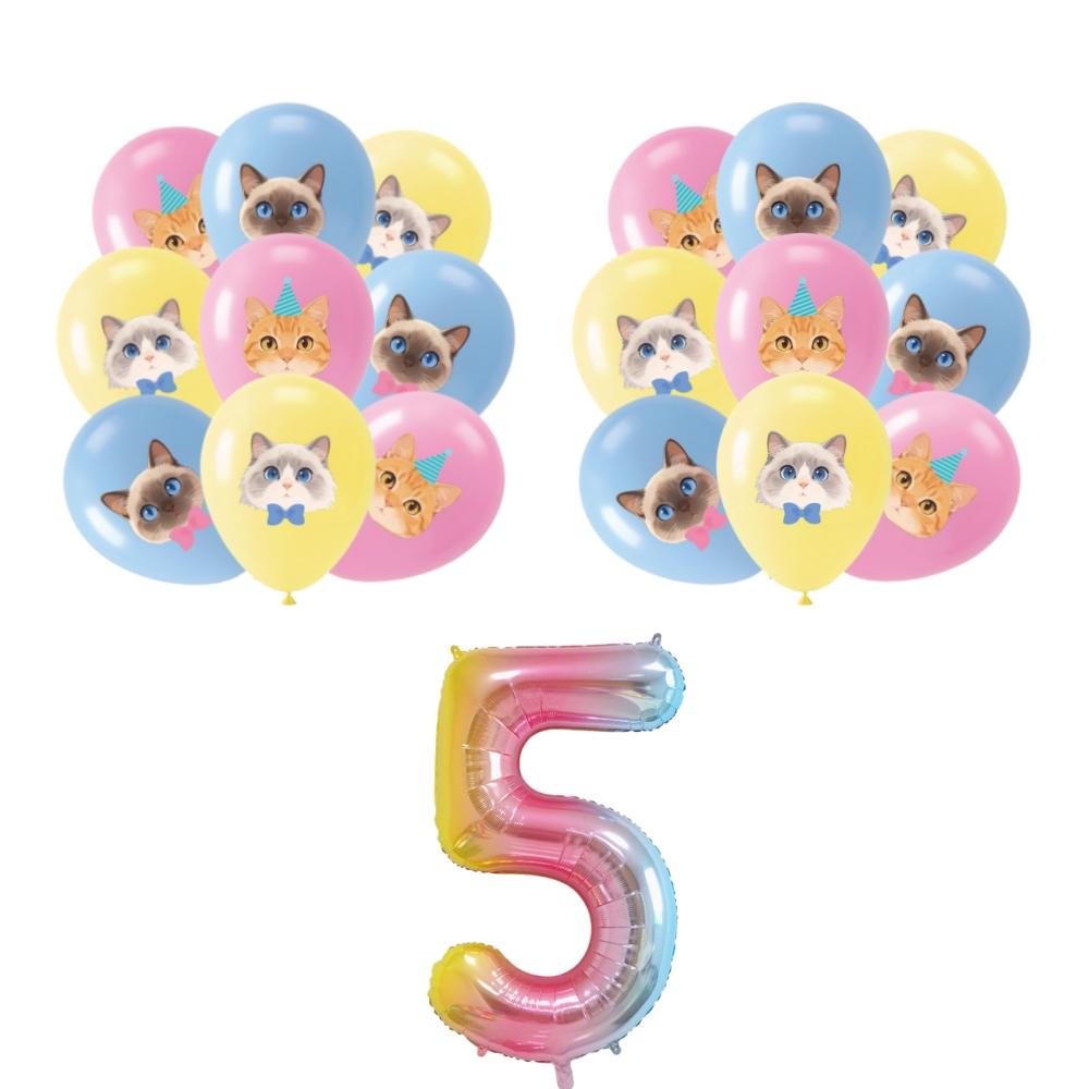 Pet Cat Theme Birthday Party Favors Plates Cup Napkin Banner Cake Topper For Kids Gift Baby Shower Photo Props Party Supplies