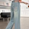 Girls' Jeans Summer Thin Straight Leg Wide Leg Pants Girls' Summer Pants