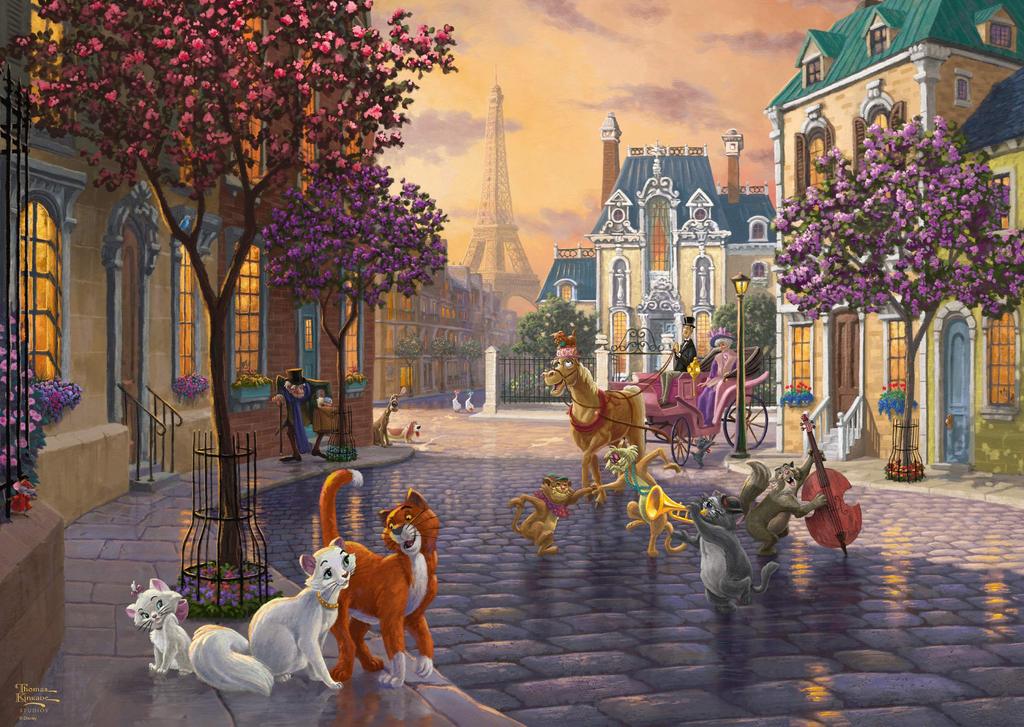 Puzzle Aristocats Erwachsenenpuzzle Thomas Kinkade Collection Teile Disney, 1.000 Teile 1.000