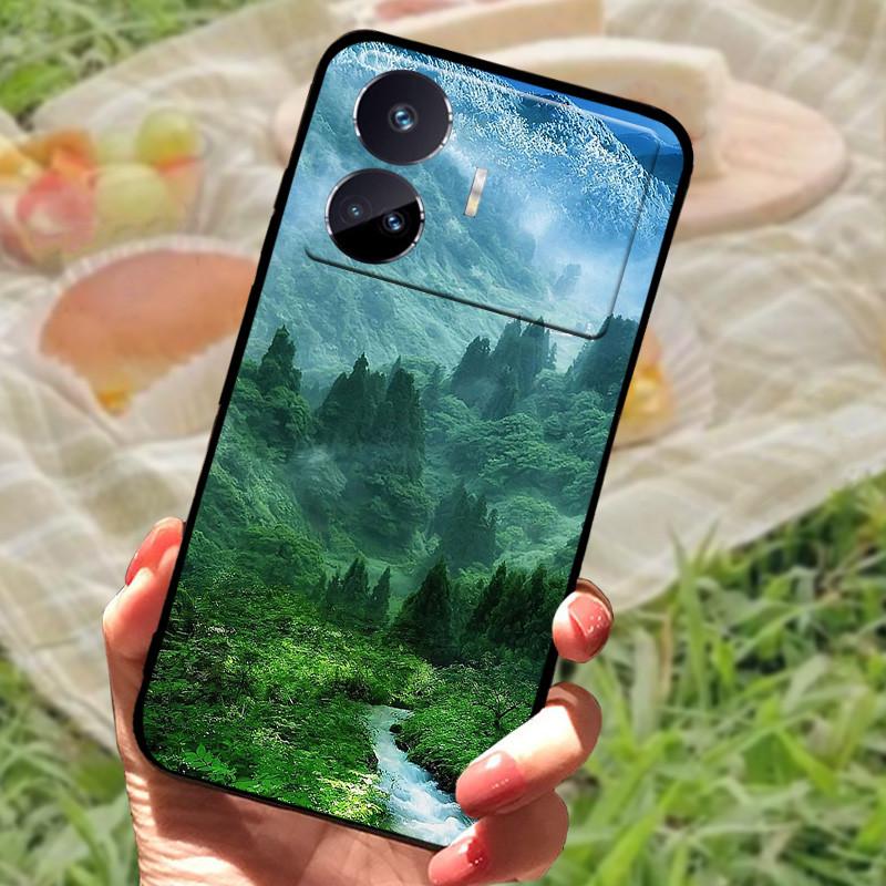 For Realme GT Neo 5 SE Case Popular Picture Black Silicone Soft Back Cover Case For Realme GT Neo 5 SE 5SE Phone Cover Funda