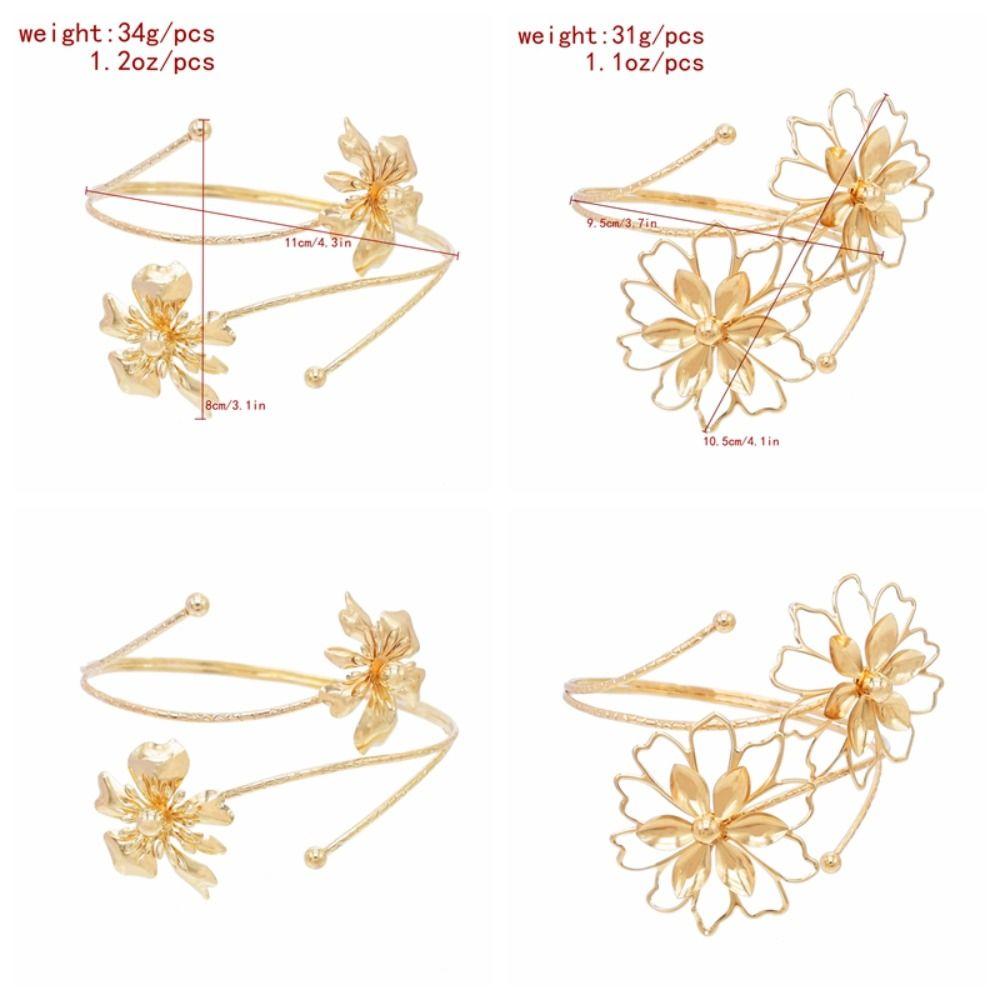 Blumenarmband Hohlarmband Mode Offenes Armband Party