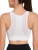 Yvette Sports High Open Integrated High Plus 3XL White Women's Bra, Support, Front, Mesh, Moisture-Wicking, Quick-Drying, Cup, Wireless, Sides, Sizes,