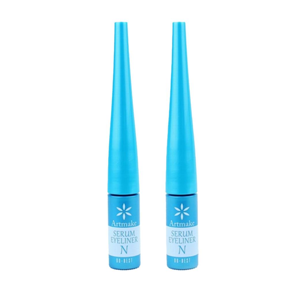 Official Serum Eyeliner N Glossy Jet Black Set Eyeliner Liquid Eyeliner Does Not Smudge Easy To Remove with Hot Water Beauty Ingredients [Art Makeup]