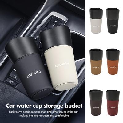 Car Armrest Water Cup Phone Beverage Holder Trash Can Box For Ceed 2021 2020 2019 2018 2017 2016 2015