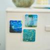 1/6PCS Oil Paintings Series Fridge Magnets Oil Paintings Theme Acrylic Magnetic Sticker Diy 3D Refrigerator Magnets