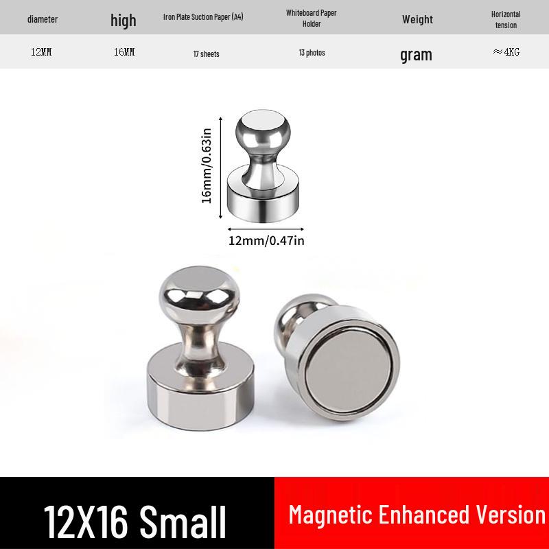 Magnetic Metal Pushpins with Handles for Whiteboards and Display