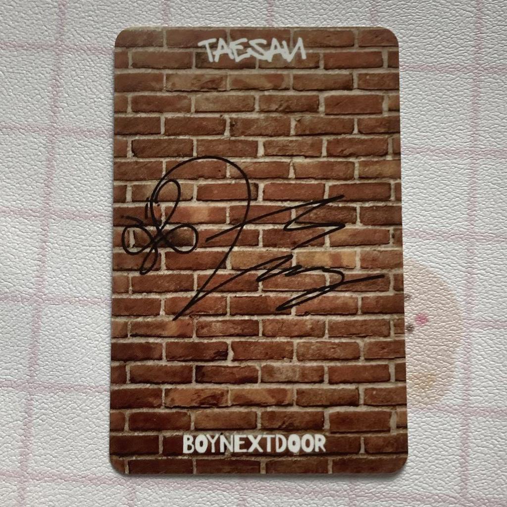 [USED] Tae San Weverse Authentication BOYNEXTDOOR who Event Trading Card