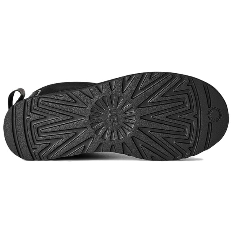 UGG Ultra Mini Bailey Kožený Mašle Pohodlné Jednoduché Sněhule Dámské boty Černé 1174494-BLK
