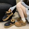 Thicken Women's Platform Sneakers 2026 Winter Fashion Lace Up Comfortable Casual Shoes Outdoor Non Slip Plush Vintage Warm Shoes