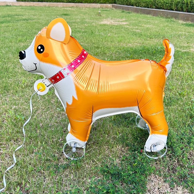 Aluminum Film Creative Pet Pet Balloons Rabbit Dog Cat Balloons Walking-With-Wheels Baby Shower Birthday Party Easter Balloons