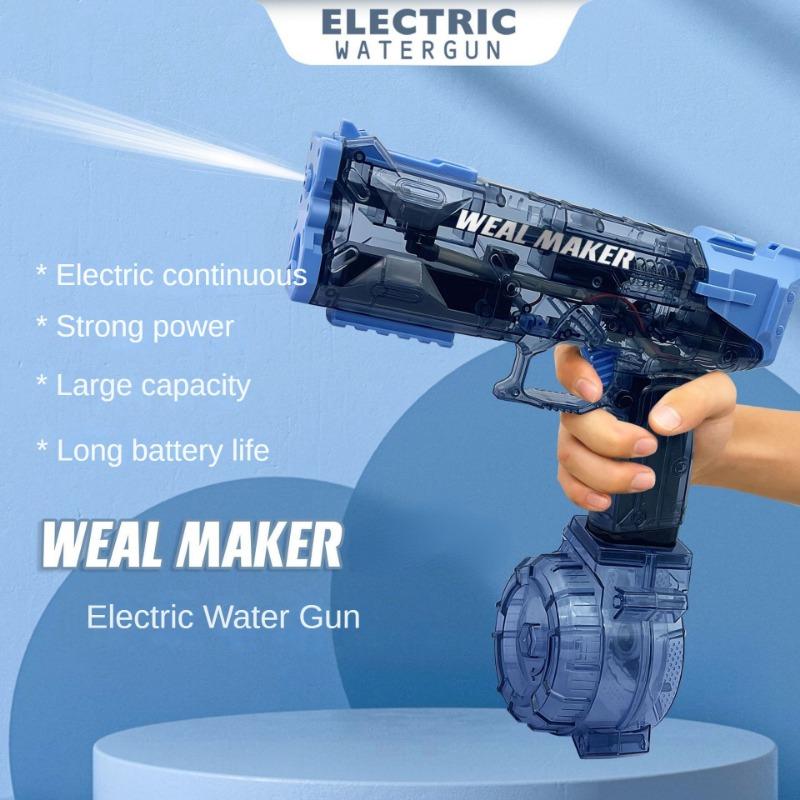 Children Continuous Firing Electric Water Gun Toys Kids Transparent Bursts High-Pressure Strong Automatic Water Spray Guns Gifts