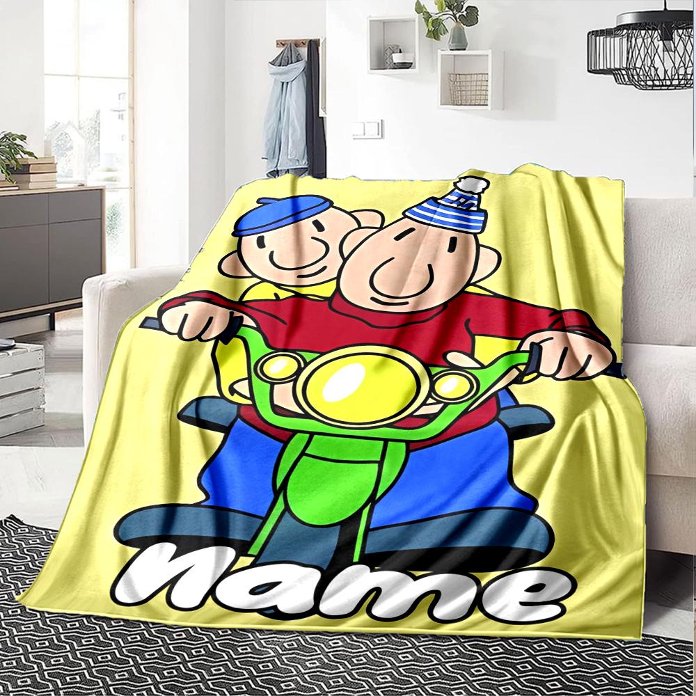 Customiz Name Personality Pat and Mat Blanket Soft &Warm Sofa Office Bed Travel Lunch Break Blanket, Gift Suitable All Seasons