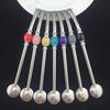 Removable Stainless Steel Straw Reusable Filter Spoon Straw Drinking Straw Spoon  Kitchen Tools