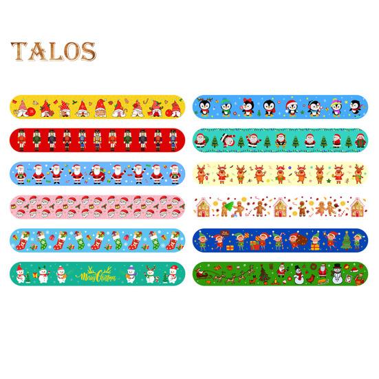 

12 шт. держателей для рулонов рождественской упаковочной бумаги, многоразовые зажимы для упаковки рождественских плакатов, зажимы для хранения, декор для вечеринок A