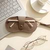 Leather Glasses Bag Portable Hangable Magnetic Eyewear Pouch Holder Soft  Sunglasses Pouch Slim Fashion Glasses Case Holder