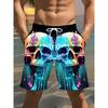 Men's Shorts Swimming Trunks Quick-drying  3D Print Horror Skull Graphic Beach Shorts Outdoor Harajuku Y2k Unisex Pop Swimwear
