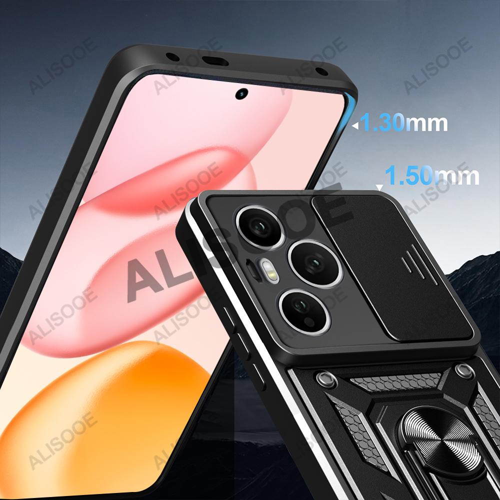 Hülle für Honor 400 Pro (Global) Hülle Schiebe-Kameraobjektiv Ringständer Halter Stoßfeste Handyhülle für Honor 400 Pro 5G Capa