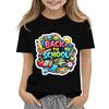 Children's Casual and Fashionable Round-Neck Printed Short-Sleeve Top for Back-to-School