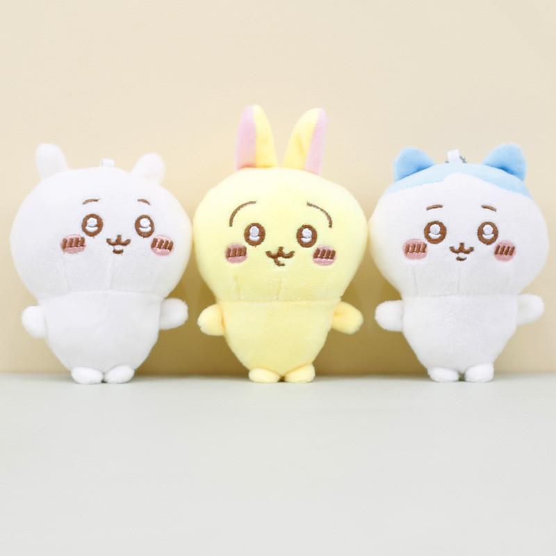 Adorable Plush Bear Keychain Cute Bag Charm With Soft Short Plush Yellow