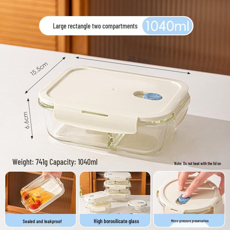 Karote Microwave-Safe Borosilicate Glass Lunch Box & Thermal Bag