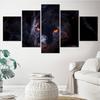 5-teiliges Leinwand Modern Wanddekoration Tiere Schwarzer Panther Tapete Poster Gemälde und Druck Dekorative Bilder Kunstwerk