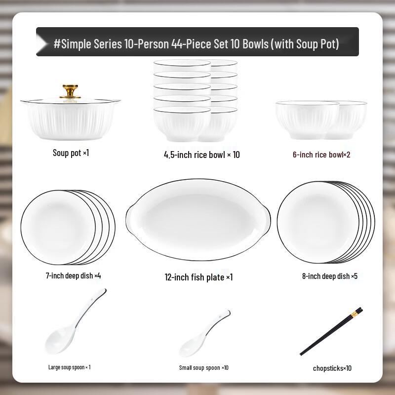 Moode Lancaster Pure White 36-Piece Dinnerware Set