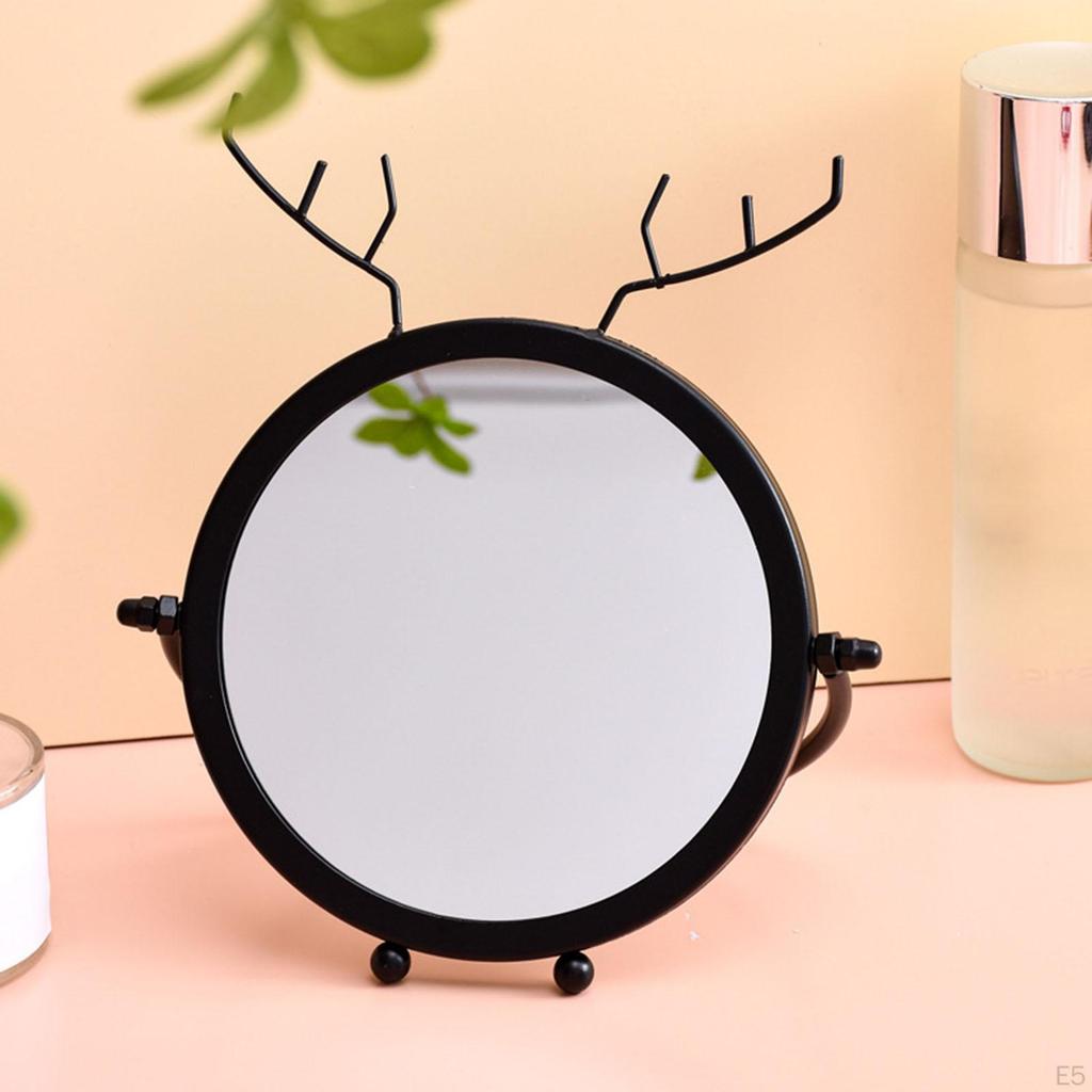 Desk 60° Rotation Mirror Single Sided Simple Round Decoration Modern Desktop Makeup for