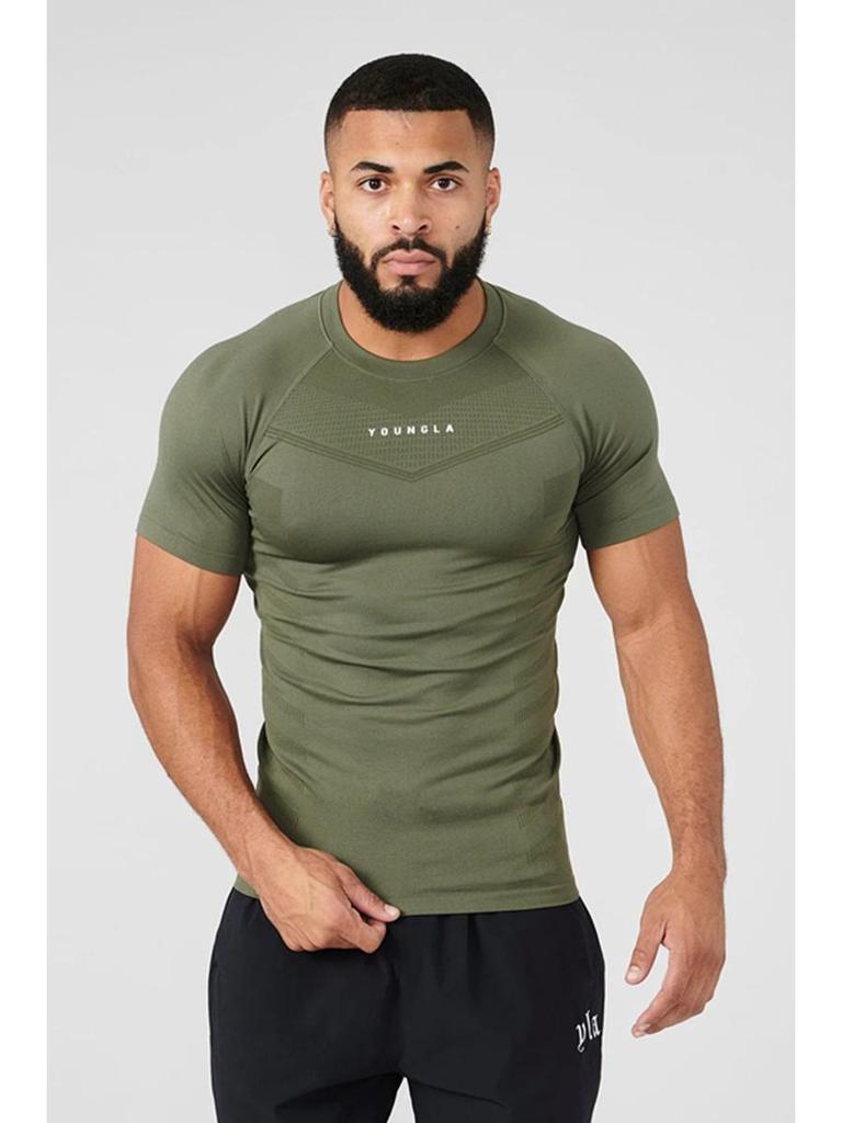2024 Men's Muscle Fit Short Sleeve Gym T-shirt for Summer Outdoor Running and Training