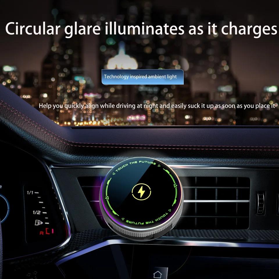 Magnetic Wireless Charger For Apple iPhone 15 14 13 Android Super Fast Charge Car Charger 15W Fast Charging Wireless Car Charger Fast Charging Station