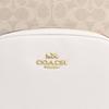 Coach Gericht 33 Logo Doppelreißverschluss Beschichtetes Canvas und Leder Rucksack Großer Damenrucksack Beige CZ175-IMXDM