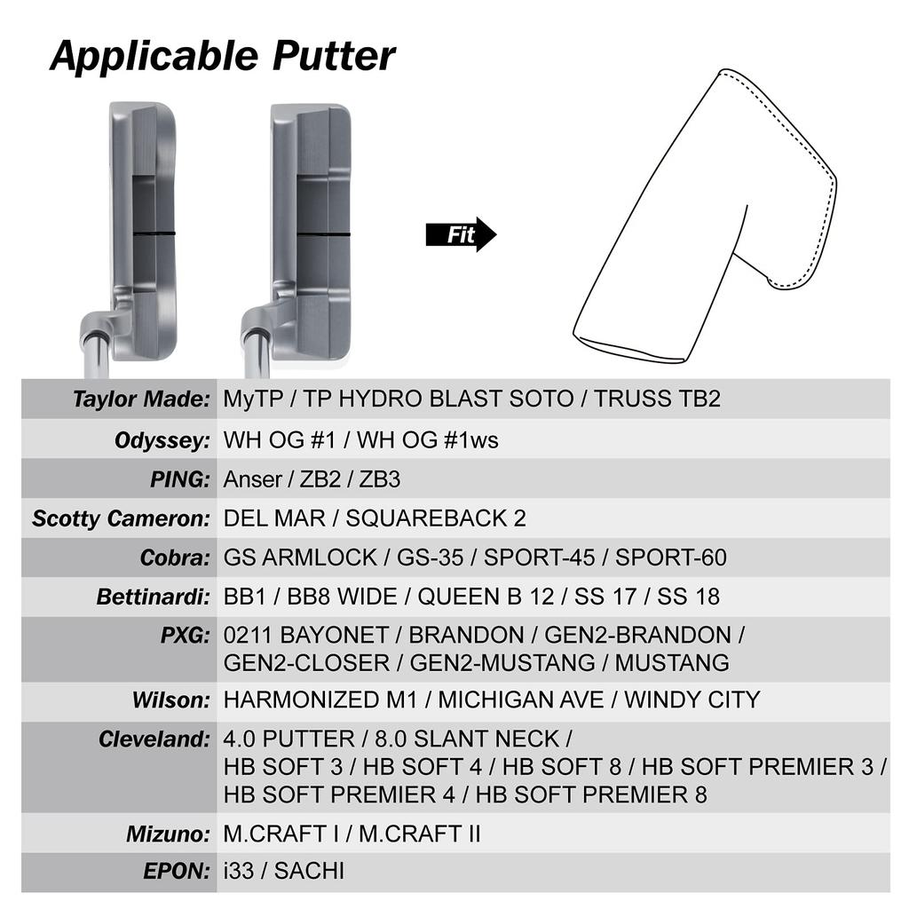 Mytag Golf Blade Putter Headcover for 2020 Scotty Cameron Special Select Newport Squareback Fastback Putter (Strong Magnetic)