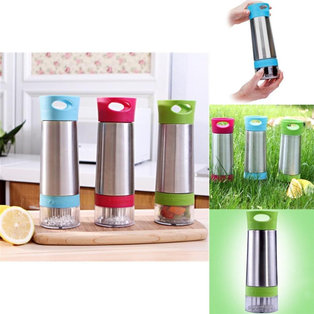 Aqua Zinger Flavor Infuser Flavored Water Bottle With Stainless Steel Design For Healthy Hydration