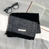 New Solid Color Twist Knitted White Green Scarf for Women in Winter with Wool Warm Scarf Korean Style Student Versatile