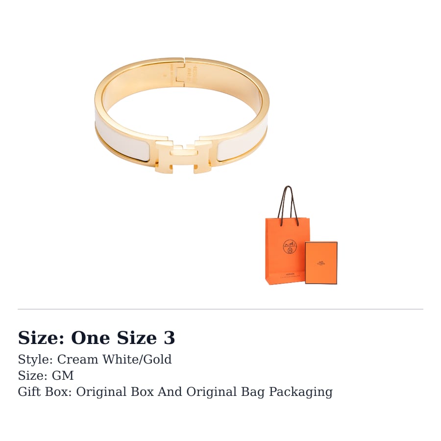 HERMES Clic H Western Bangles Women`s