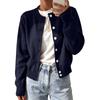 Women's Long Sleeve Button Front Neck Knit Cardigan Sweater for Everyday Wear