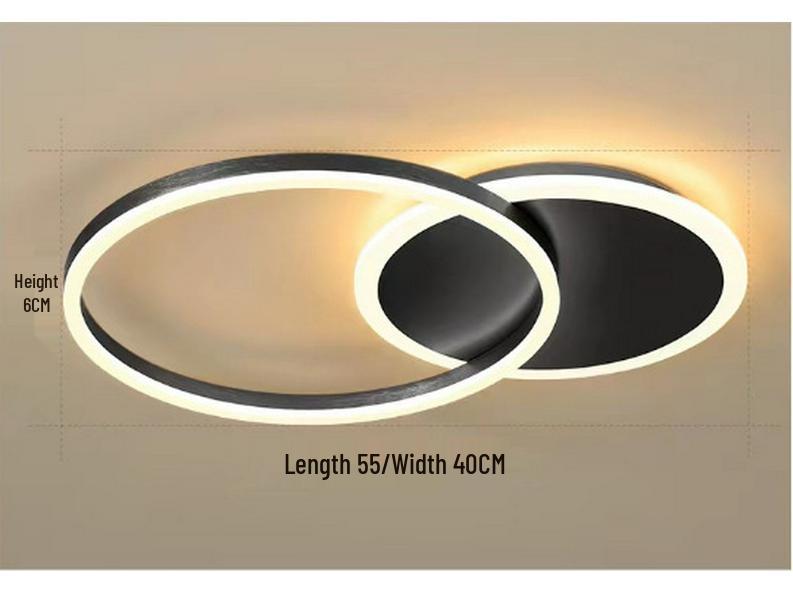 Nordic Modern LED Ceiling Lamp - Creative Round Design for Living Room, Study, Bedroom