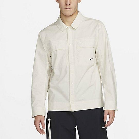 Nike Solid Color Interlock Placket Long Sleeve Shirt DM6640-104
